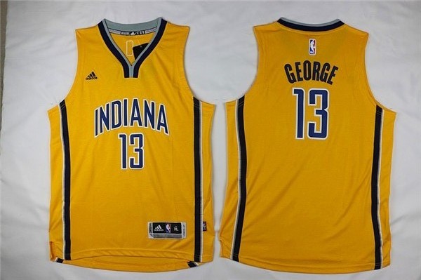 NBA Youth Indlana Pacers #13 Paul George yellow Jerseys->youth nba jersey->Youth Jersey